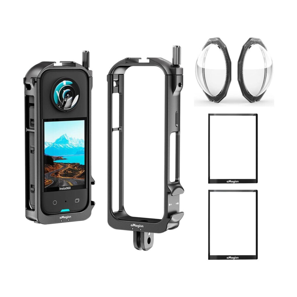 Photos - Protective film / glass Silicone Case with Screen Protector for Insta360 GO 3 GO3,BONAEVER Soft Rubber Cover Protection LCD Lens Glass Screen Protec