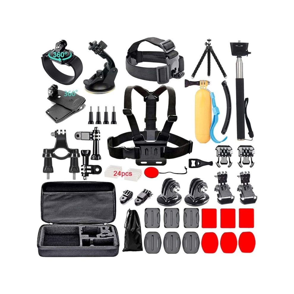 60 In 1 Camera Accessories Kit Compatible With Gopro Hero 12 11 10 9 8 7, Gopro Max, Gopro Fusion, Dji Osmo Action, Akaso, Apeman, Campark, Sjcam 609808303582