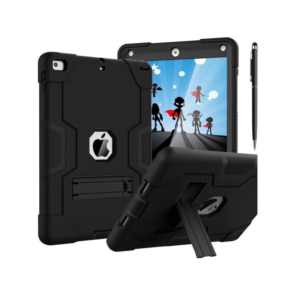 Case For Ipad 6Th/5Th Generation 9.7 Inch 2018 2017 With Kickstand, Hybrid Shockproof Protective Cover With Stylus Pen 609808302998