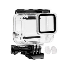 Waterproof Housing Case Only for Go Pro Hero 7 White & Silver, Protective 45m Underwater Dive Case Shell with Bracket Accessories for Go Pro Hero 7 Wh