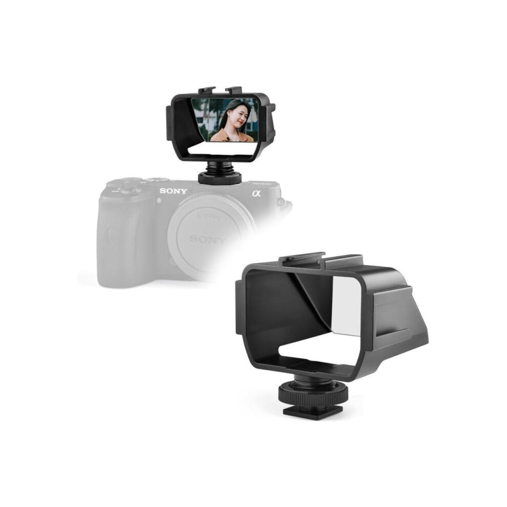 Vlog Selfie Flip Screen For Mirrorless Camera, Reverse Mirror With 3 Coldshoe Mounts For Sony A7iii A7ii A6000/A6300/A6500 Fujifilm Xt20 Xt30 Xt2 Xt3 609808304077