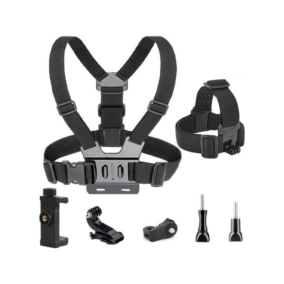 Mobile Phone Chest Strap And Headband First-Person Perspective Shooting, Pov/Vlog, Fishing And Cycling For All Mobile Phones / Gopro Hero 12 11 10 9 8 609808304473