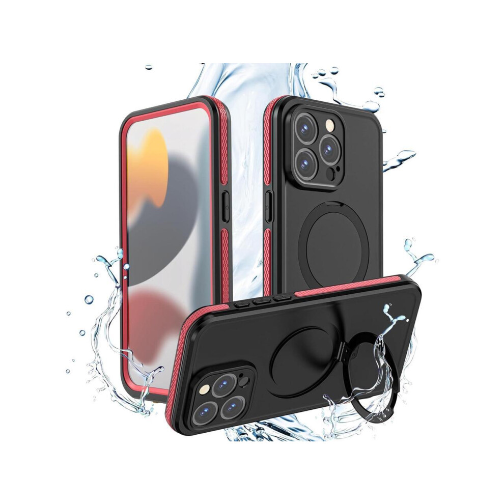 Waterproof Case For Iphone 15 Pro Max 6.7 Inch With Magnetic Stand, Ip68 Waterproof Dustproof Case [Compatible With Magsafe] [Built-In Screen Protecto 609808306040