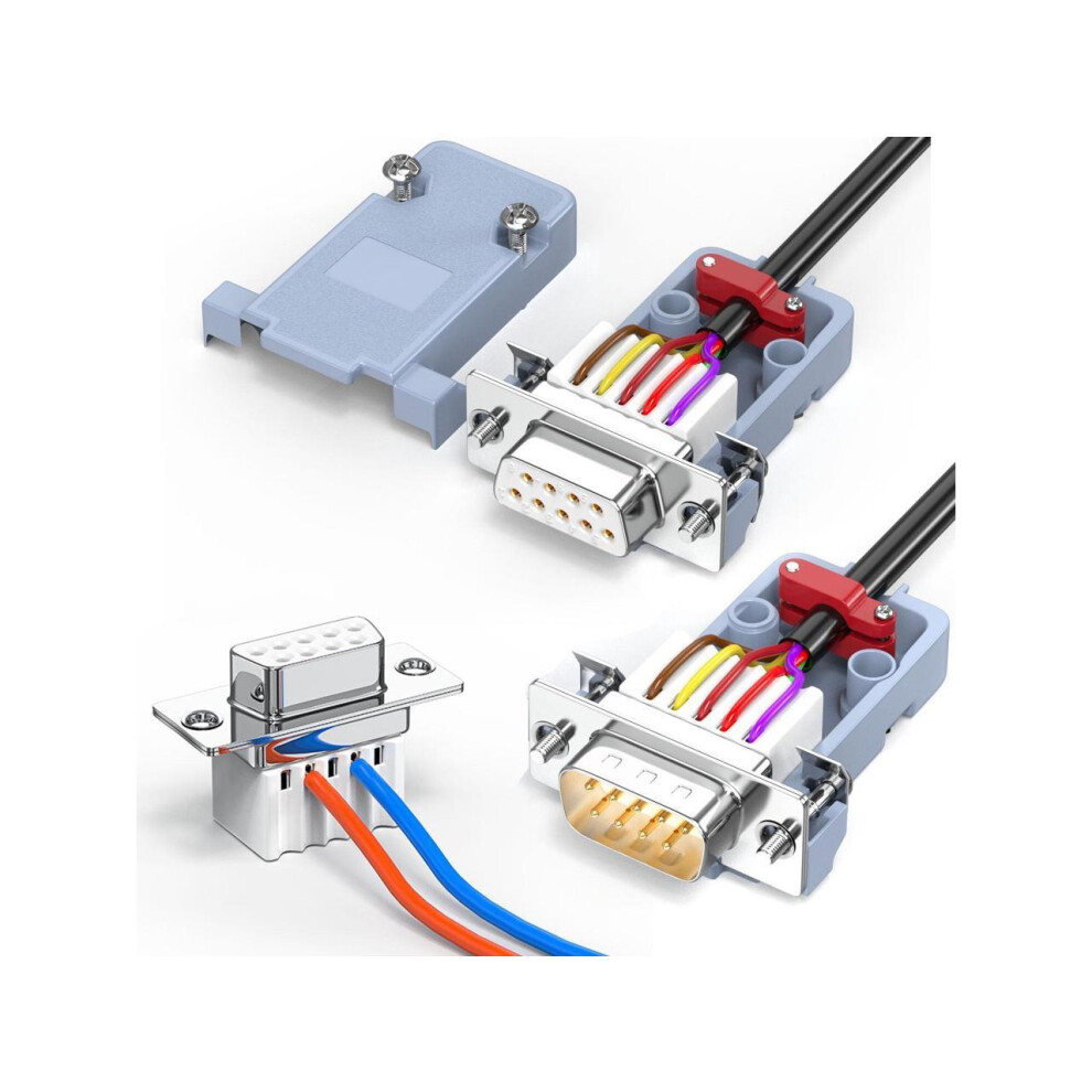 2 Pack Db9 Male+Femal Breakout Serial Adapters,Solderless Rs232/Rs485/Rs422 Screw Connectors D-Sub 9-Pin Female Adapter To Terminal Connector Signal M 609808307788