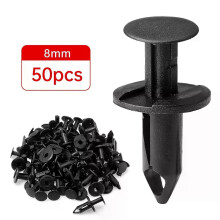 Kit di 50 clip di fissaggio in plastica per auto da 8 mm, per pannelli di rivestimento auto, rivetti