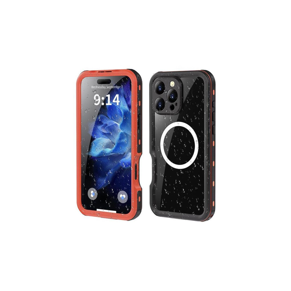 Magnetic Waterproof Case For Iphone 16 Pro Max Built-In Screen Protector[Ip68 Underwater][Upgrade Military Dropproof][Compatible With Magsafe] Full 609808311136