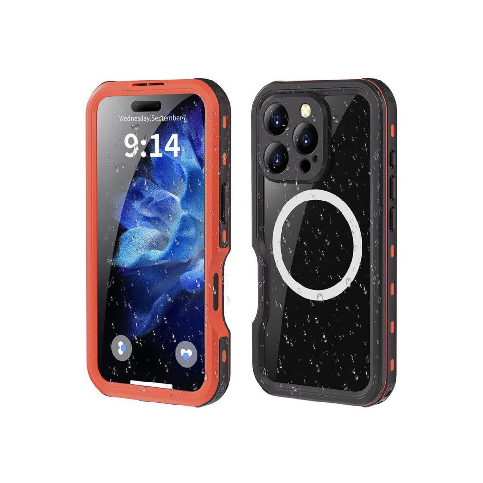 Magnetic Waterproof Case For Iphone 16 Pro, Built-In Screen Protector[Ip68 Underwater][Upgrade Military Dropproof][Compatible With Magsafe] Full Body 609808311167
