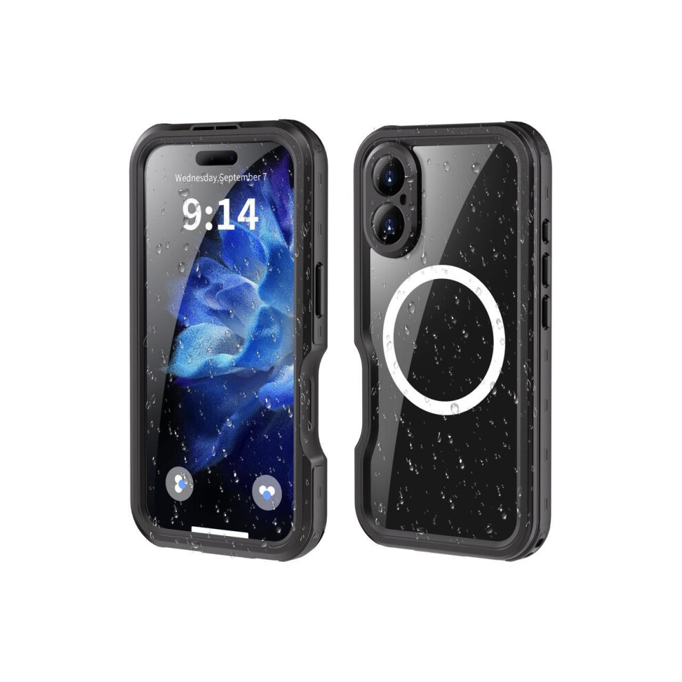 Magnetic Waterproof Case For Iphone 16, Built-In Screen Protector[Ip68 Underwater][Upgrade Military Dropproof][Compatible With Magsafe] Full Body Shoc 609808311174