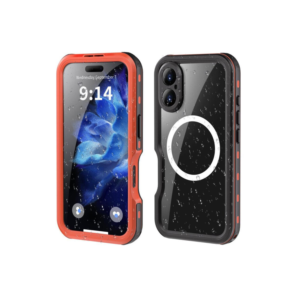 Magnetic Waterproof Case For Iphone 16, Built-In Screen Protector[Ip68 Underwater][Upgrade Military Dropproof][Compatible With Magsafe] Full Body Shoc 609808311198