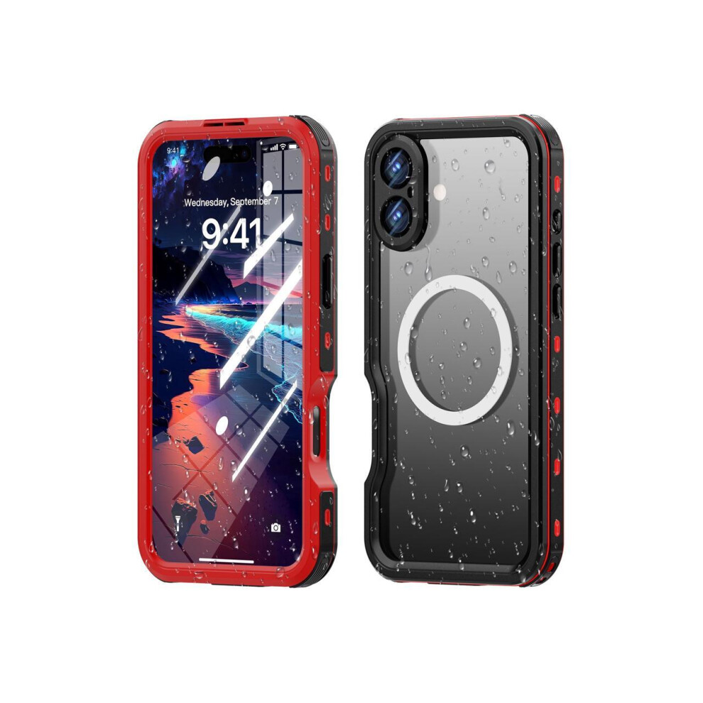 Magnetic Waterproof Case For Iphone 16 Plus, Built-In Screen Protector[Ip68 Underwater][Upgrade Military Dropproof][Compatible With Magsafe] Full Body 609808311228