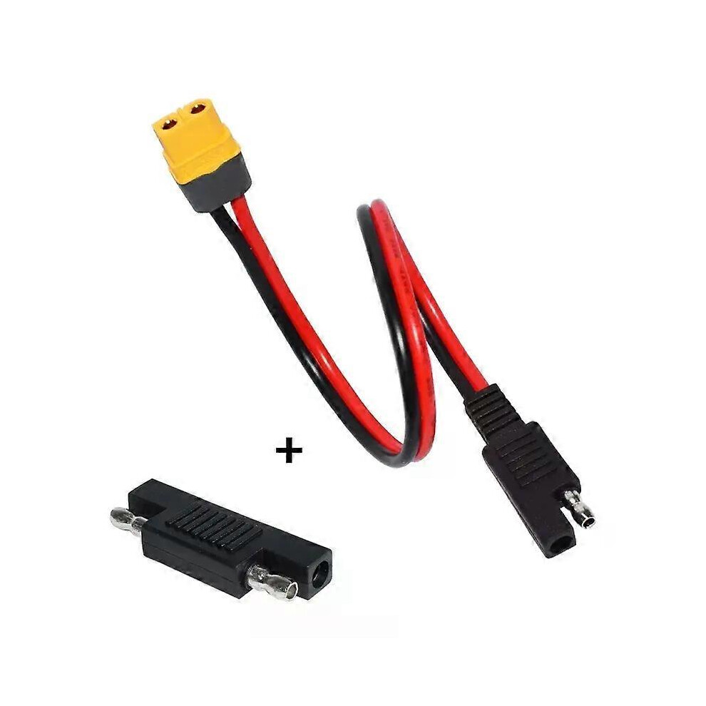 Câble adaptateur XT60 femelle vers connecteur SAE 14 AWG 30 cm pour panneau solaire, station d'alimentation