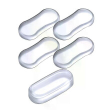 Coussinets de siège de toilette en silicone résistants (1 grand et 4 petits) - Adhésifs puissants -