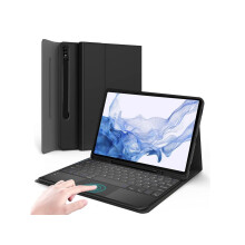 Touchpad Keyboard Case for Samsung Galaxy Tab S10 Ultra 2024 / S9 Ultra 2023 / S8 Ultra 2022 14.6 Inch Smart Stand Cover with Wireless Keyboard / Trac