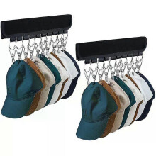 10 Clips Hoeden Organizer Rek Hangende Pet Sjaal Opbergrek Hanger Multifunctionele Kast Garderobekast