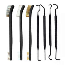 Accessori per la pulizia multiuso dell'auto, spazzole metalliche e 4 plettri in nylon, set di plettri