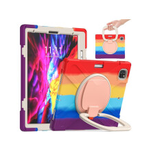 iPad Air 13 inch 2025 M3 2024 M2, iPad Pro 12.9 inch 6th 5th 4th 3rd Gen 2022 2021 2020 2018 Shockproof Cover with Pencil Holder, Stand, Shoulder Stra