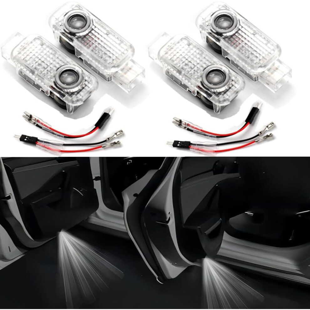2 Pieces For Aodi Welcome Lamp A4l A5 A6l Atmosphere Lamp A7 A8 R8 Q3 Q5 Q7 Door Laser Projector Shadow Lamp 7334477186541