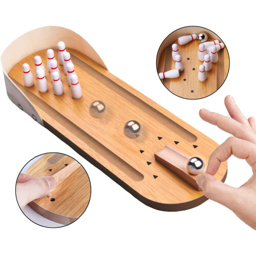 Desktop Mini Bowling Game Set - Desktop Board Mini Arcade Deskto 1