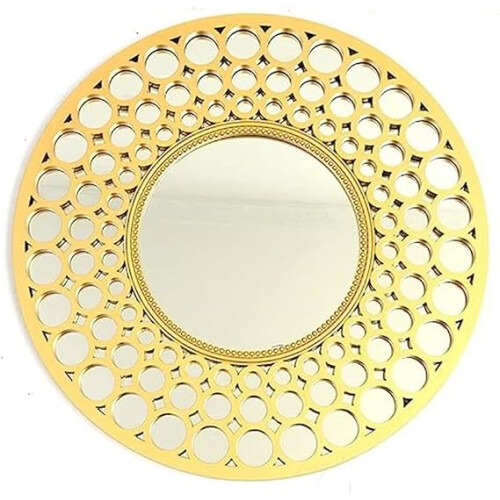 Round Wall Mirror Artistic Gold 63CM