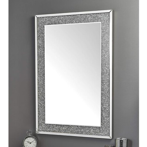 Jewel Wall Mirror Crystal Square 120x80cm