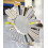 Contemporary Large Round Sunburst Wall Mirror Silver 65cm 2