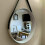 Round Wall Mirror White Faux Leather 52cm 1