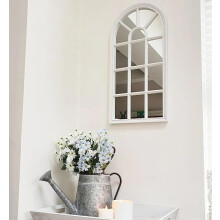 Mirror White Elegant Decor Piece 69X34cm
