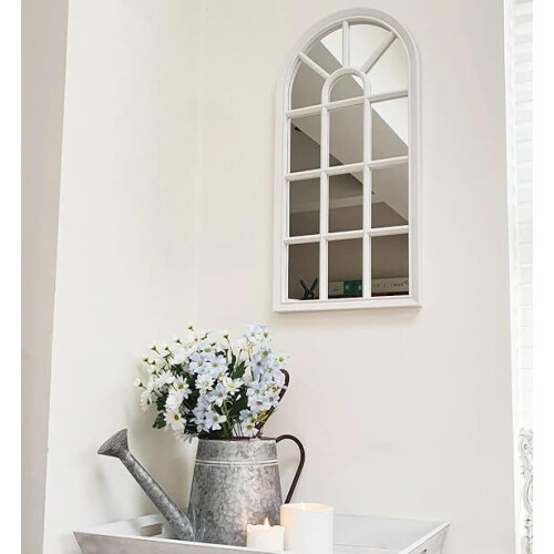 Mirror White Elegant Decor Piece 69X34cm