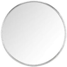 Silver Metallic Round Mirror Modern 60X0.65cm