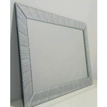 Sparkle Glitter Mirror Silver 80X60cm