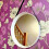 Round Wall Mirror White Faux Leather 52cm 2