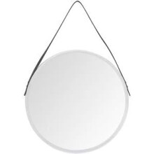 Round Mirror With Faux Leather Strap 52X4.5cm