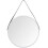 Round Mirror With Faux Leather Strap 52X4.5cm 1