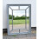 Living Mirror Grey Window Style Wall Mirror Stylish 76x60cm 2