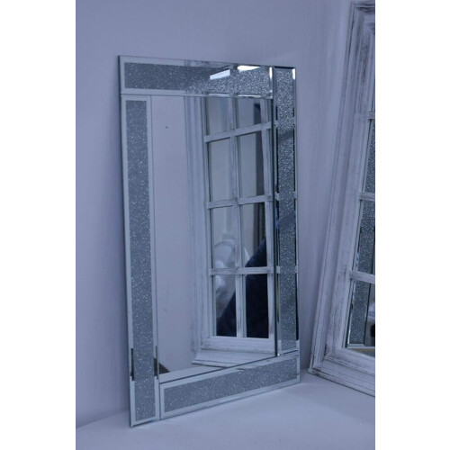 Silver Glitter Mirror Frame Lounge 60x80CM