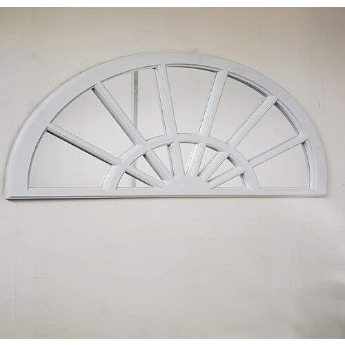 White Half Circle Palladian Arch Mirror 66X37cm 2