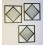 3x Diamond Shape Frame Black Mirror 40X40cm 1