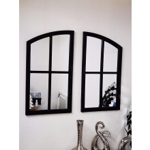 Black Window Mirror Stylish 72x65CM