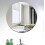 Frameless Round Mirror Home Decor 60x60cm 2