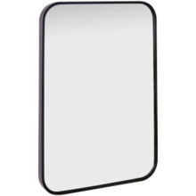 Camden Black Curved Aluminium Mirror 60x40x2.5Cm