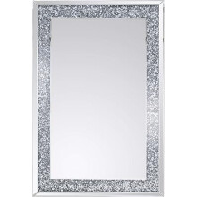 Crushed Crystal LED Mirror Silver Home 104x74cm