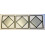 3x Boston Black Wall Mirrors Square 40cm 2