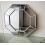 Silver Hexagonal Frame Mirror Glass 59cm 1