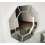 Silver Hexagonal Frame Mirror Glass 59cm 2