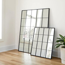 Rectangle Mirror Black Metal Frame 90x60cm