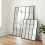 Rectangle Mirror Black Metal Frame 90x60cm 1