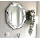 Round Silver Octagonal Mirror Hanging Decor 65cm 1