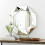 Round Silver Octagonal Mirror Hanging Decor 65cm 2