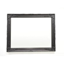 French Baroque Ornate Mirror Black 94X74cm