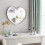 Heart Shape Wall Mirror White 46.5x51.5cm 1